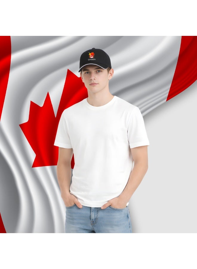 PRINTSHOP4ME Canada Cricket Sports Cap For Men | Adjustable Metal Buckle Design | Lightweight Baseball Style Headwear For Outdoor And Everyday Casual Wear - Image 2